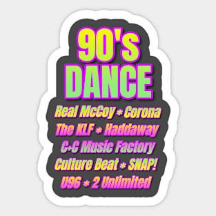 90s Dance Music Sticker